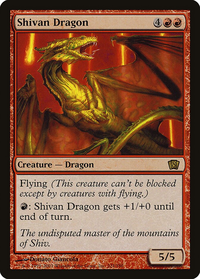 Shivan Dragon, Eighth Edition · 221-star