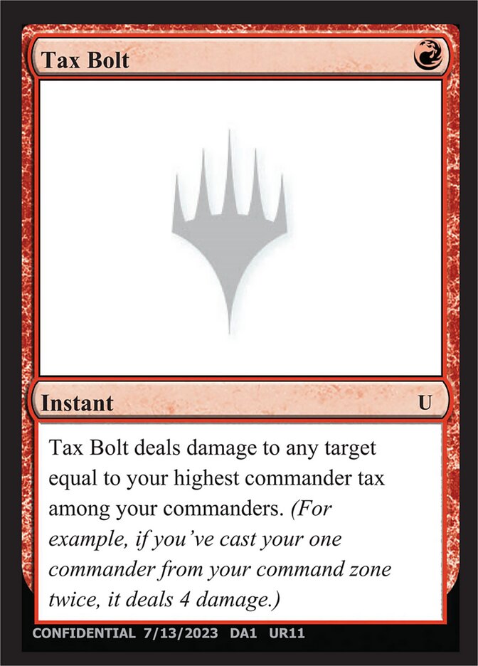 Tax Bolt, Unknown Event · ur11b