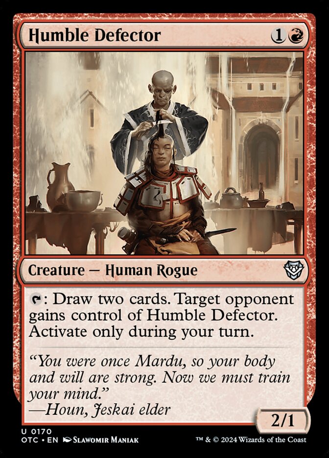 Humble Defector, Outlaws of Thunder Junction Commander · 0170