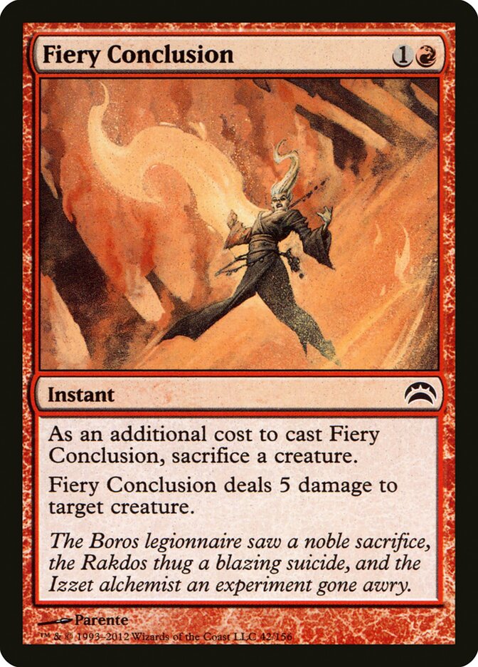 Fiery Conclusion, Planechase 2012 · 42/156