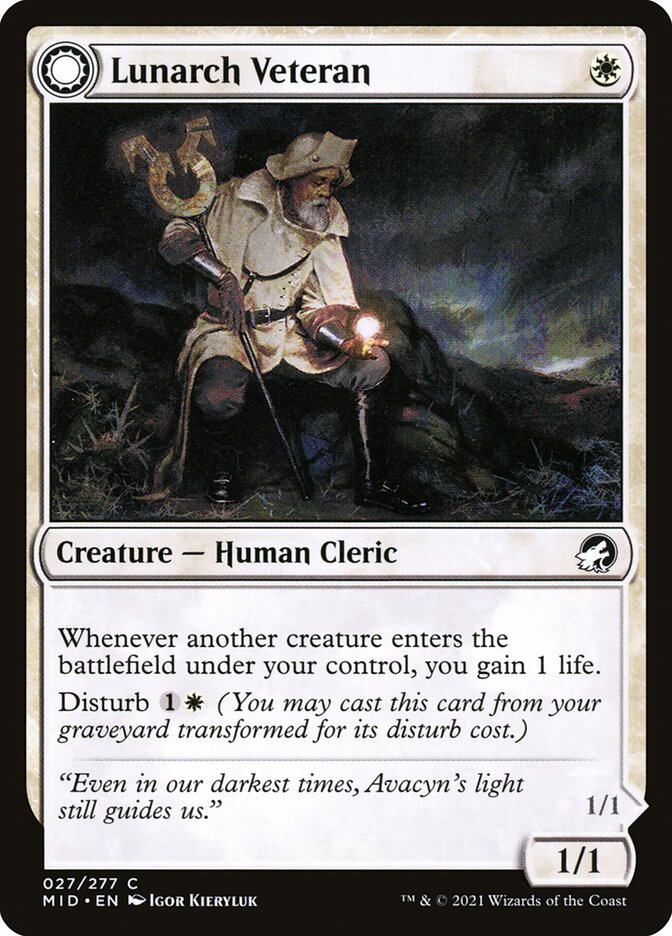 Lunarch Veteran // Luminous Phantom, Innistrad: Midnight Hunt · 027/277
