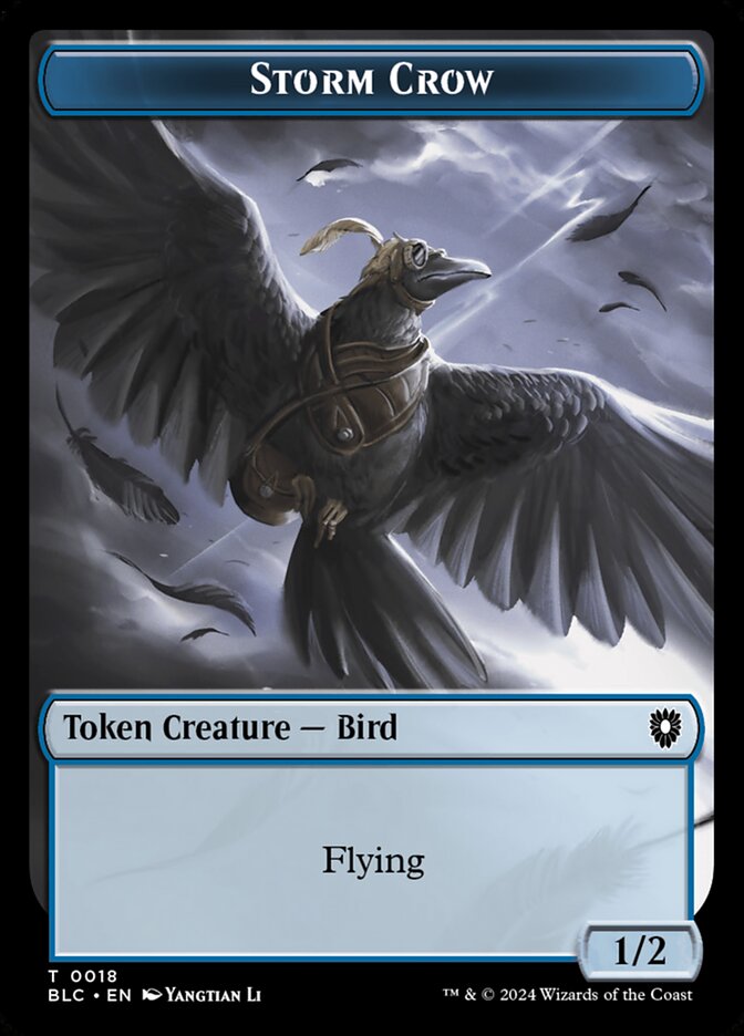 Storm Crow, Bloomburrow Commander Tokens · 0018