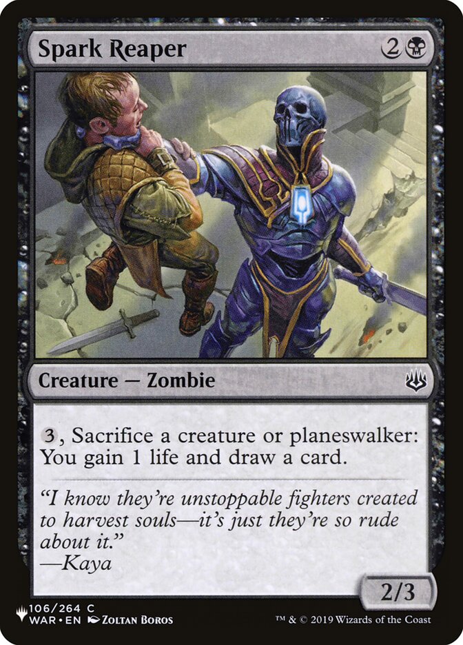 Spark Reaper, The List · war-106