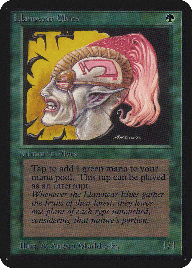 Llanowar Elves, Limited Edition Alpha · 210