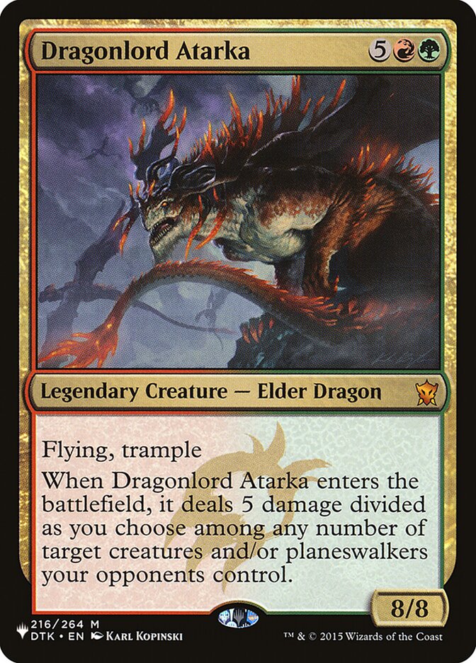 Dragonlord Atarka, The List · dtk-216