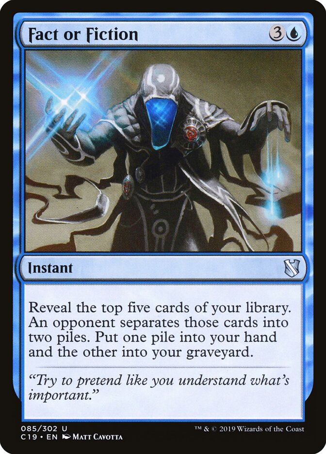 Fact or Fiction, Commander 2019 · 085/302