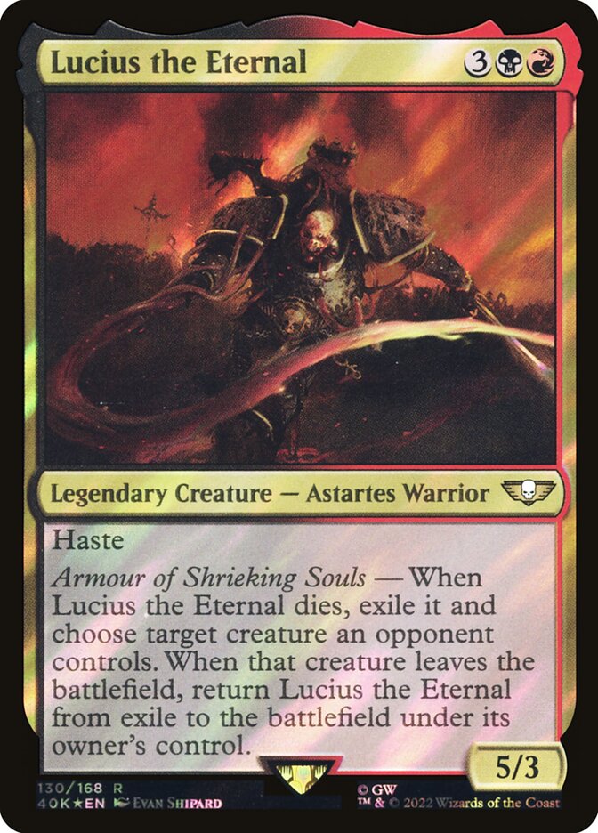 Lucius the Eternal, Warhammer 40,000 Commander · 130-star