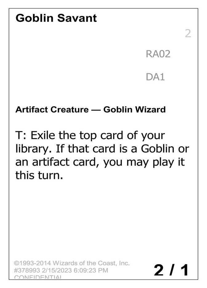 Goblin Savant, Unknown Event · ra02a