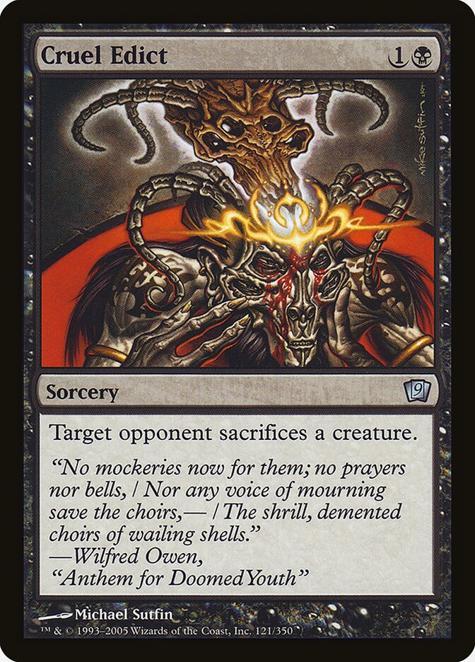 Cruel Edict, Ninth Edition · 121-star