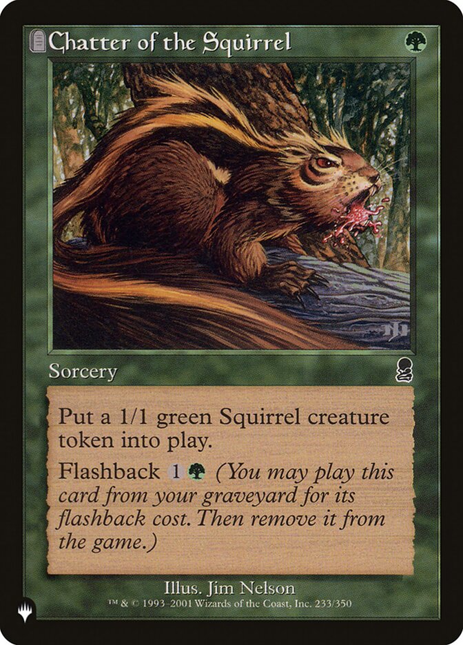 Chatter of the Squirrel, The List · ody-233