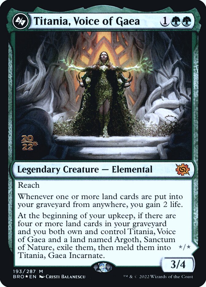 Titania, Voice of Gaea, The Brothers' War Promos · 193/287