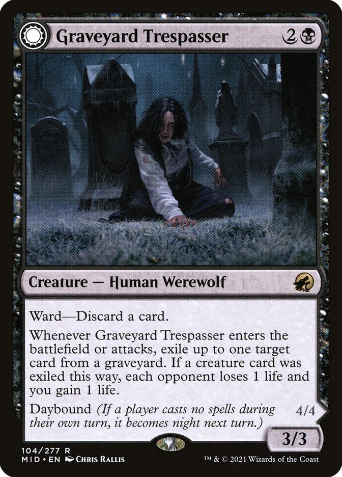 Graveyard Trespasser // Graveyard Glutton, Innistrad: Midnight Hunt · 104/277