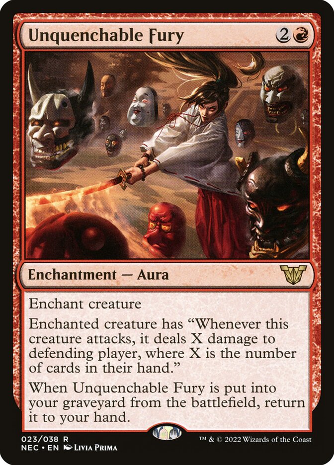 Unquenchable Fury, Neon Dynasty Commander · 023/038