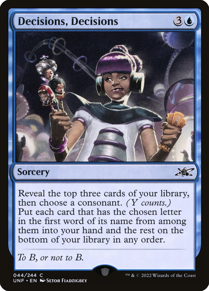 Decisions, Decisions, Unfinity · 044/244