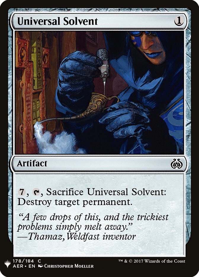 Universal Solvent, The List · aer-178