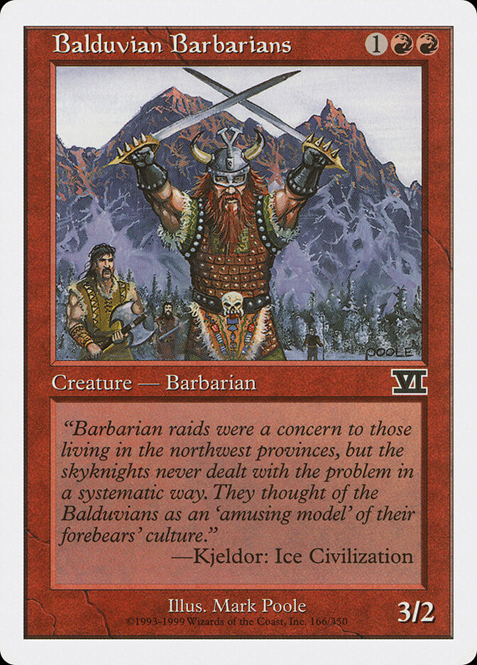 Balduvian Barbarians, Classic Sixth Edition · 166/350