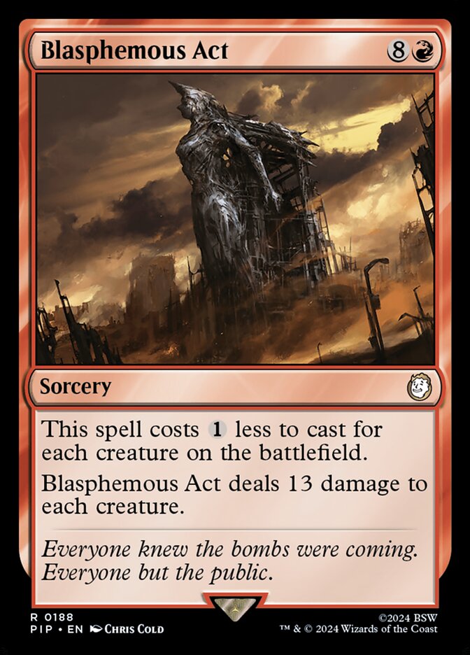 Blasphemous Act, Fallout · 0188