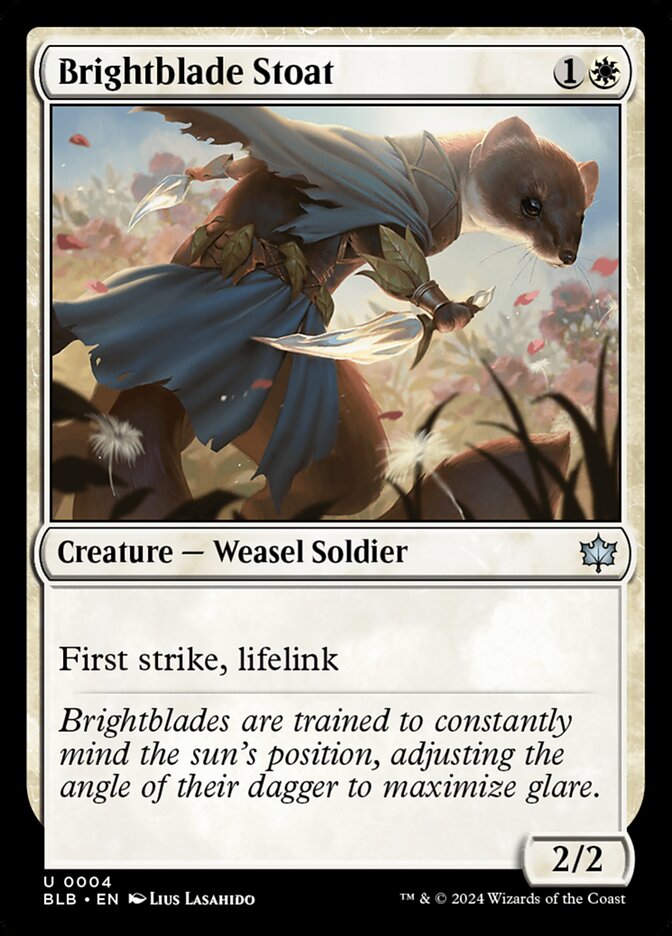 Brightblade Stoat, Bloomburrow · 0004