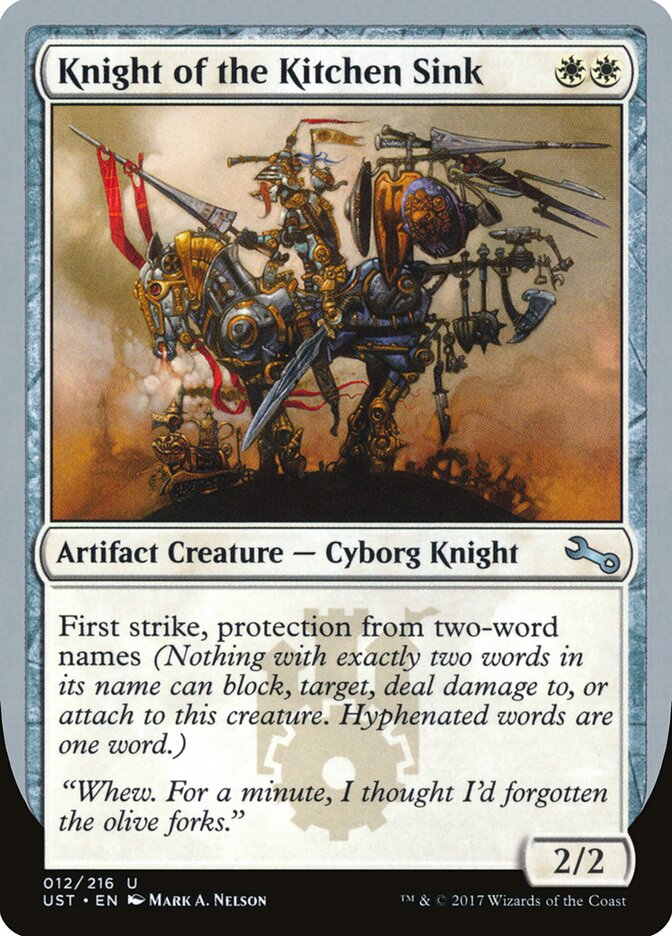 Knight of the Kitchen Sink, Unstable · 12e