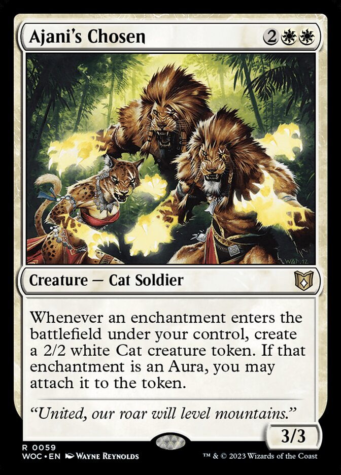 Ajani's Chosen, Wilds of Eldraine Commander · 0059