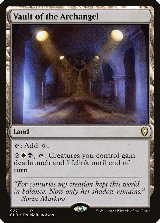 Vault of the Archangel, Commander Legends: Battle for Baldur's Gate · 927