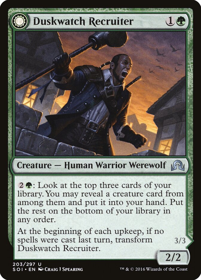 Duskwatch Recruiter // Krallenhorde Howler, Shadows over Innistrad · 203/297