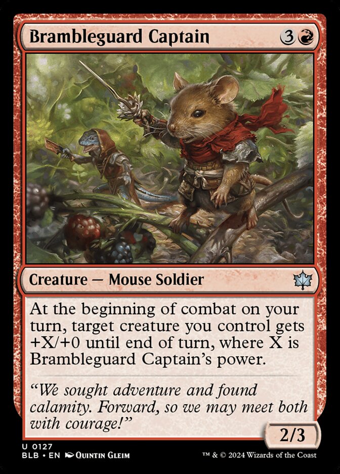 Brambleguard Captain, Bloomburrow · 0127