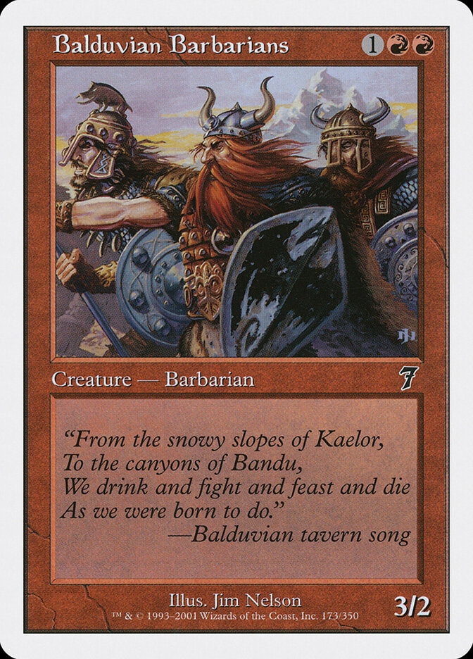 Balduvian Barbarians, Seventh Edition · 173/350