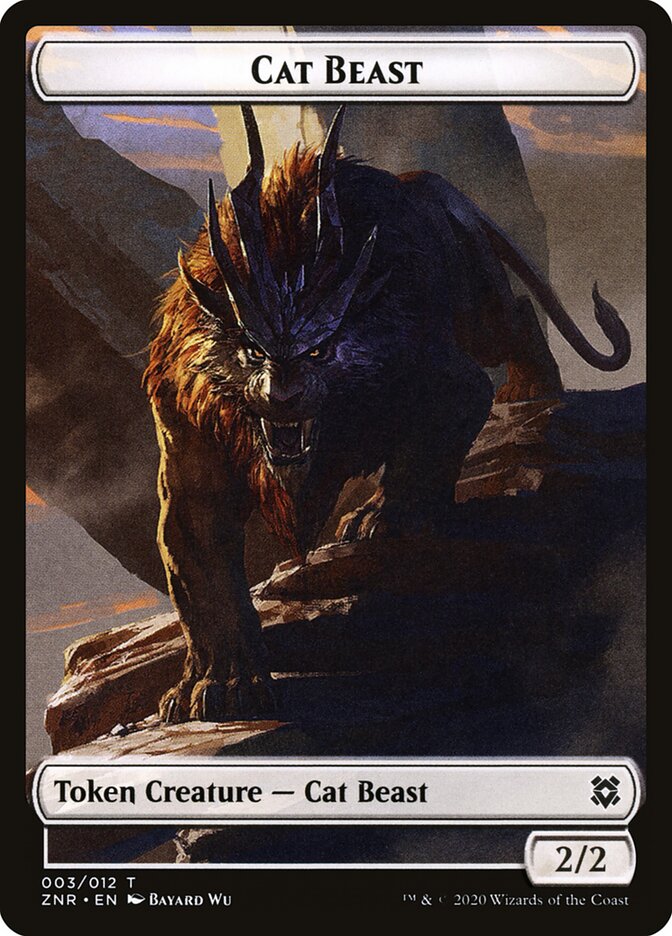 Cat Beast, Zendikar Rising Tokens · 003