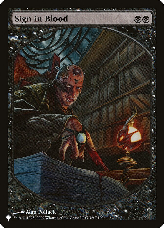 Sign in Blood, The List · p10-3