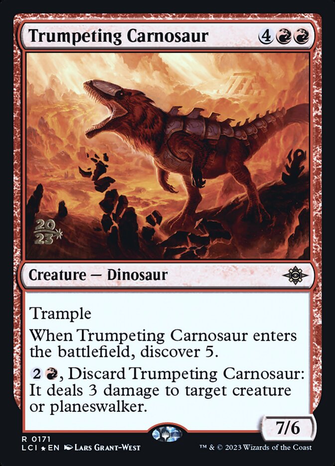 Trumpeting Carnosaur, The Lost Caverns of Ixalan Promos · 0171