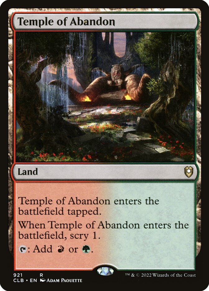 Temple of Abandon, Commander Legends: Battle for Baldur's Gate · 921
