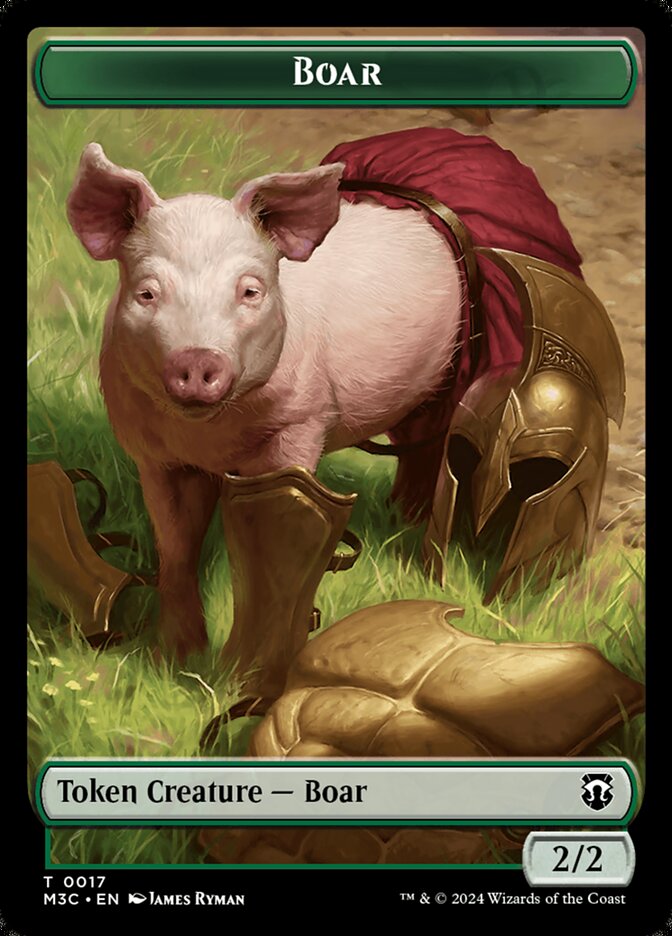 Boar, Modern Horizons 3 Commander Tokens · 0017
