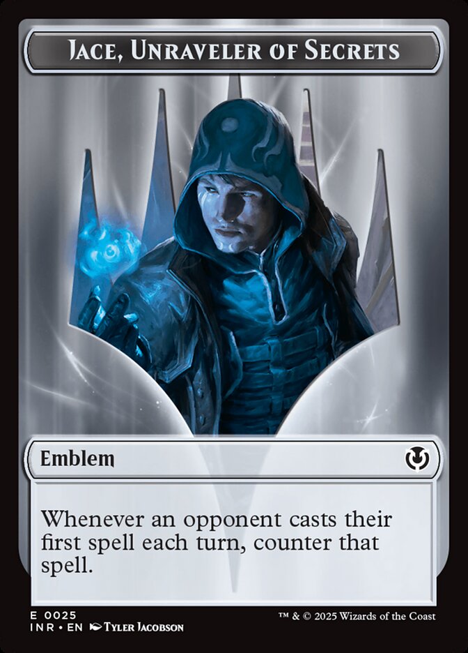 Jace, Unraveler of Secrets Emblem, Innistrad Remastered Tokens · 0025