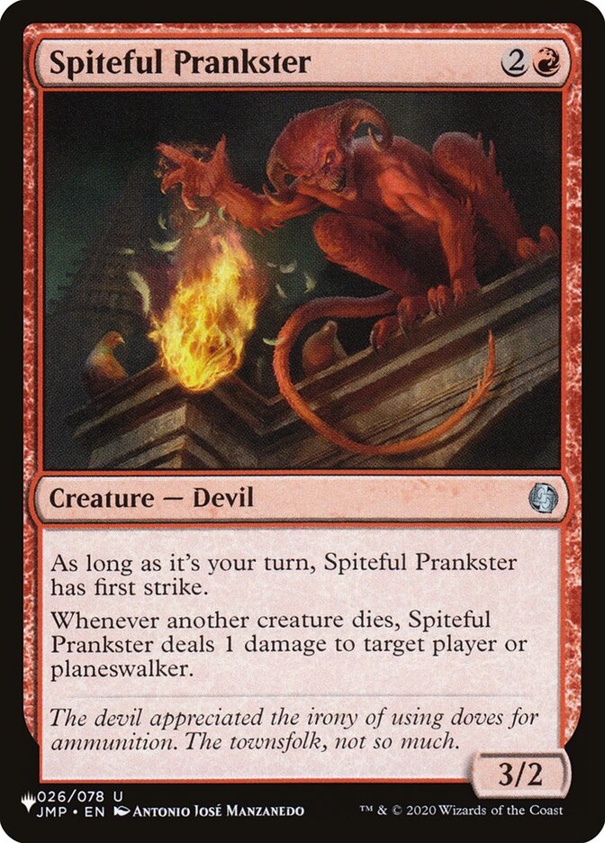 Spiteful Prankster, The List · jmp-26
