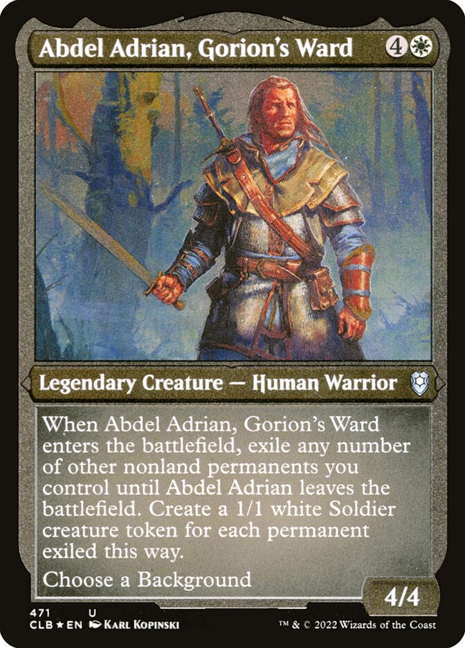Abdel Adrian, Gorion's Ward, Commander Legends: Battle for Baldur's Gate · 471