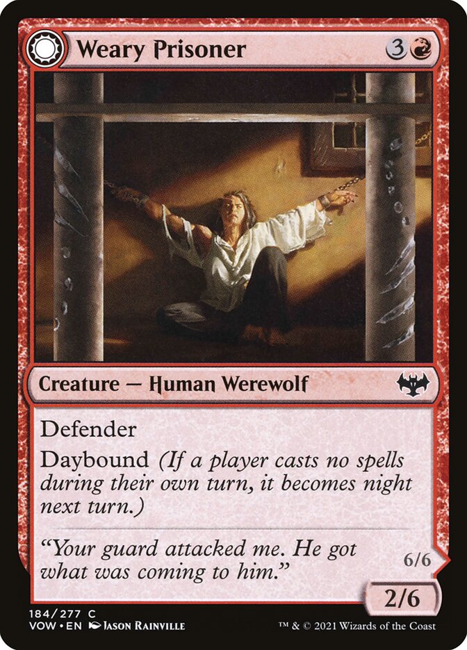 Weary Prisoner // Wrathful Jailbreaker, Innistrad: Crimson Vow · 184/277