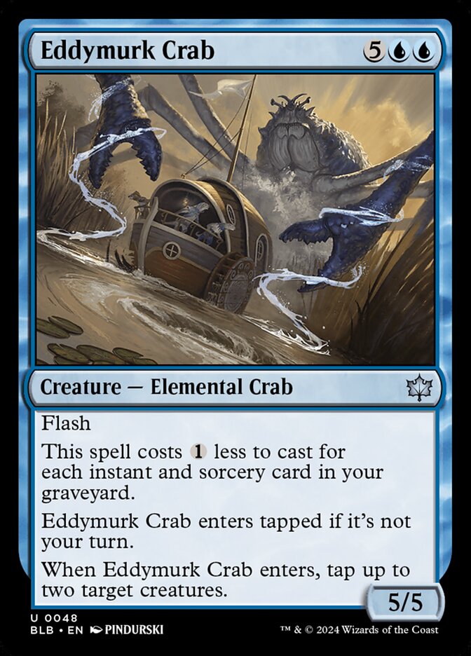 Eddymurk Crab, Bloomburrow · 0048