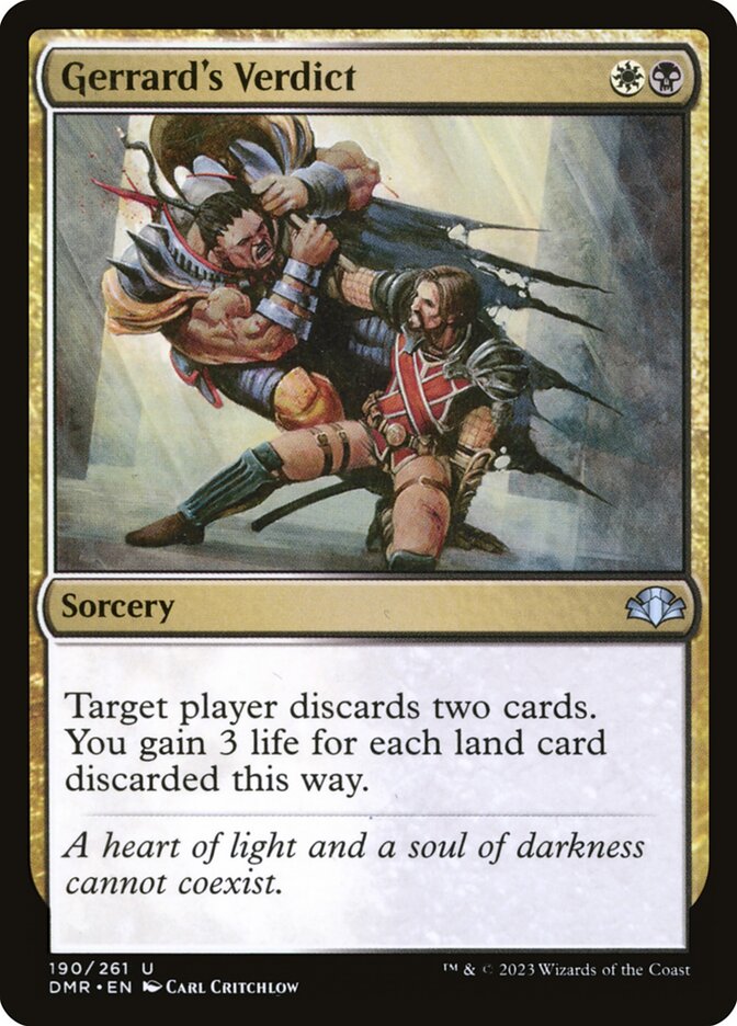 Gerrard's Verdict, Dominaria Remastered · 190/261