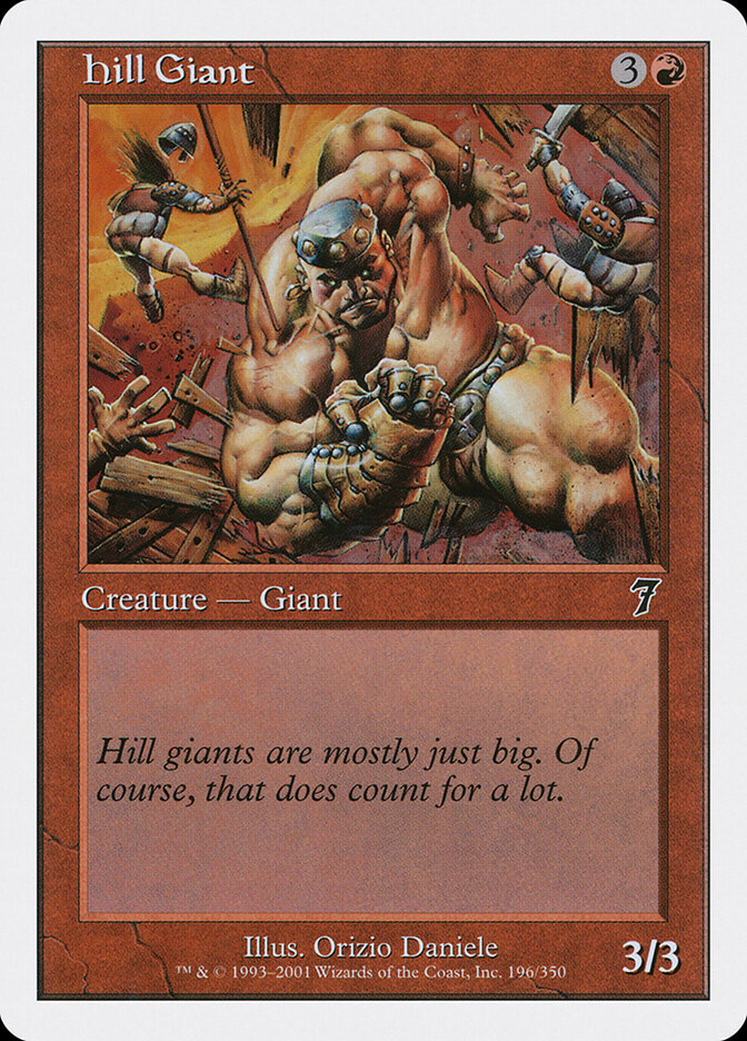 Hill Giant, Seventh Edition · 196/350