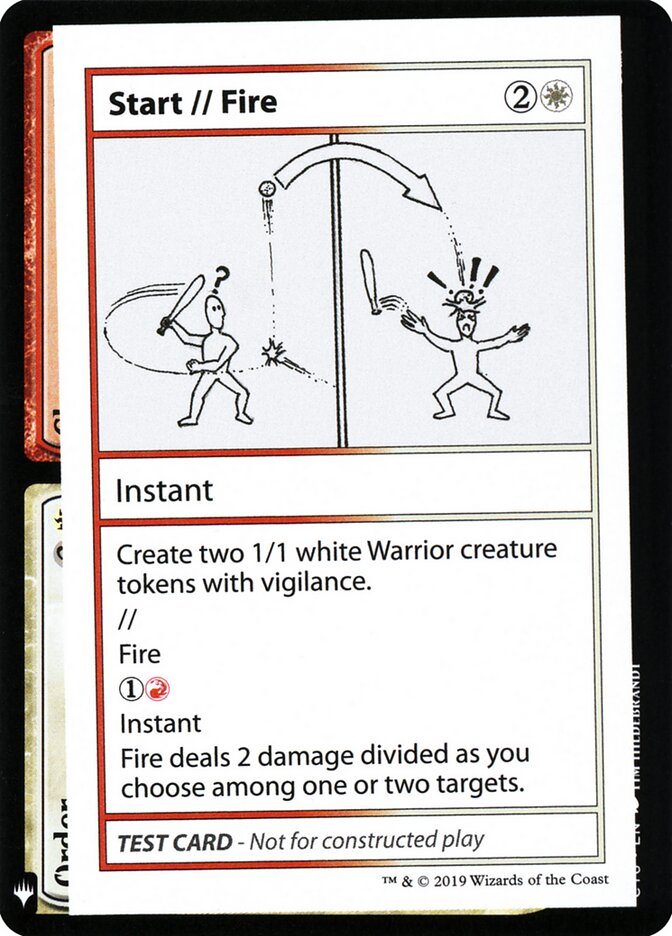 Start // Fire, Mystery Booster Playtest Cards 2019 · 101/121