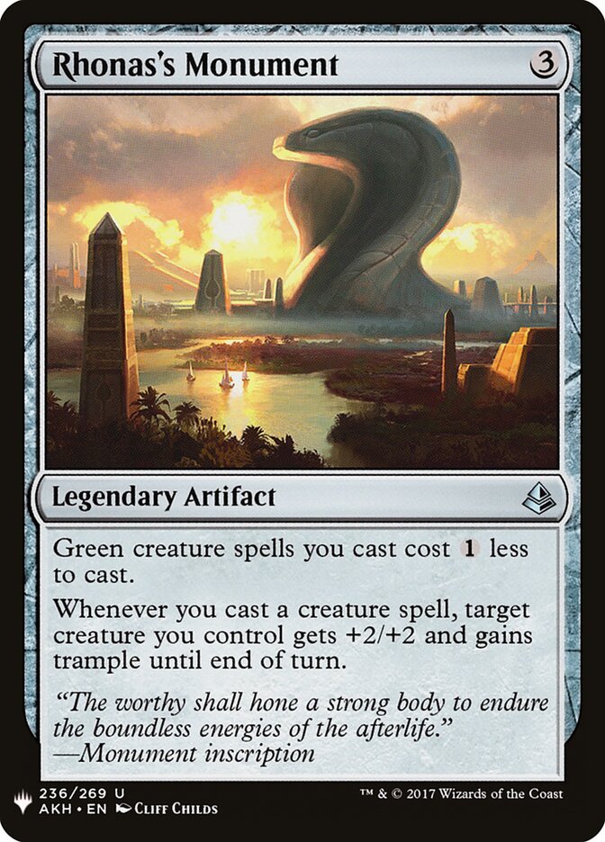 Rhonas's Monument, The List · akh-236