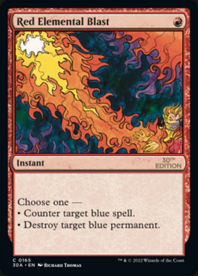 Red Elemental Blast, 30th Anniversary Edition · 165/594