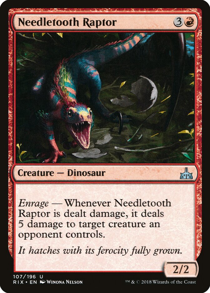 Needletooth Raptor, Rivals of Ixalan · 107/196