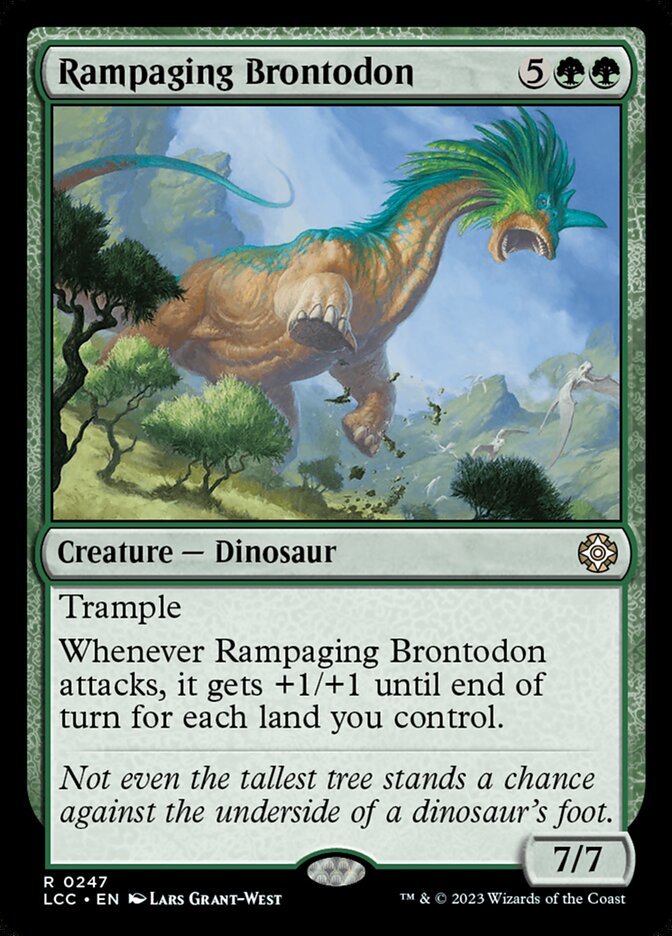 Rampaging Brontodon, The Lost Caverns of Ixalan Commander · 0247
