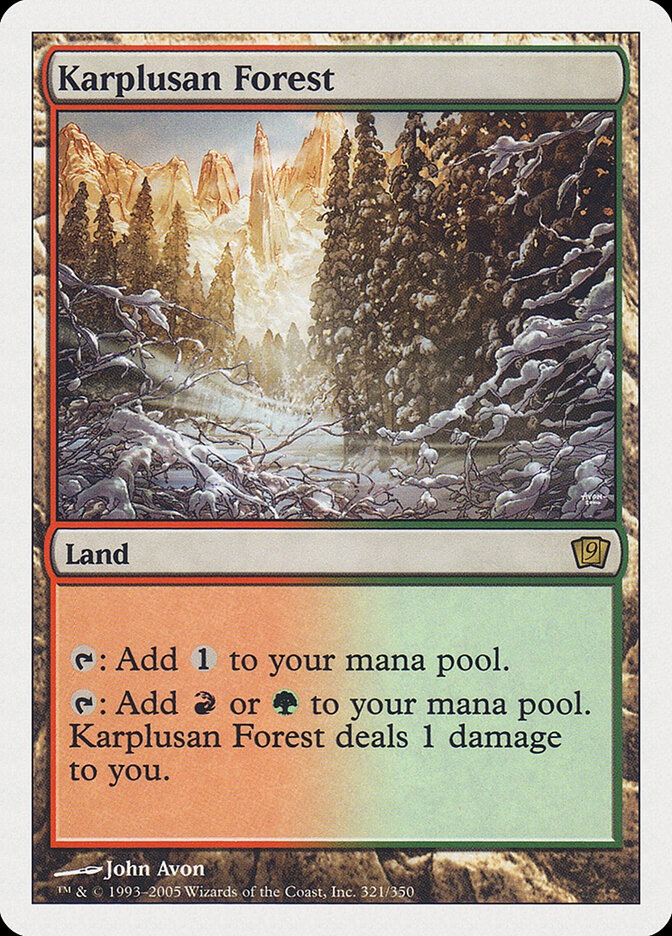 Karplusan Forest, Ninth Edition · 321/350