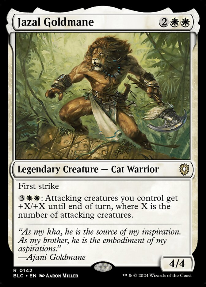 Jazal Goldmane, Bloomburrow Commander · 0142