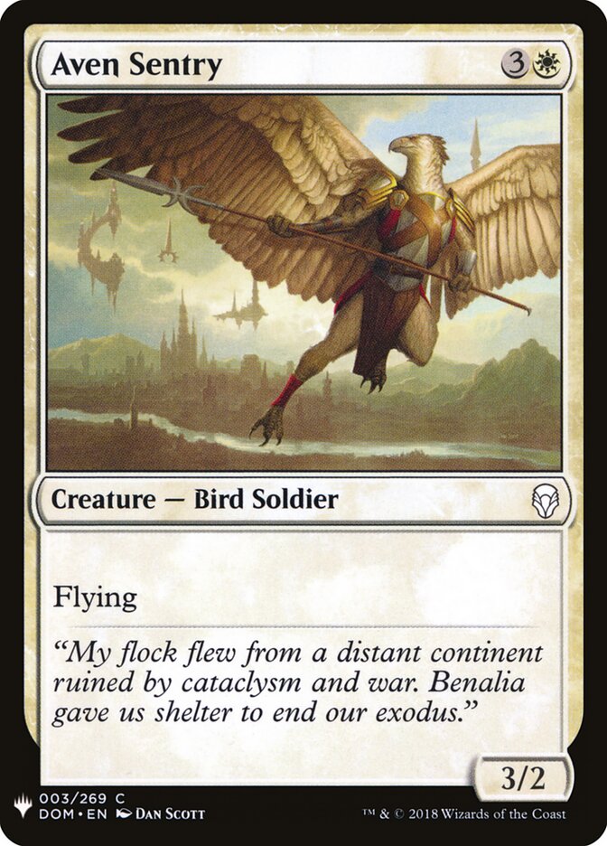 Aven Sentry, The List · dom-3