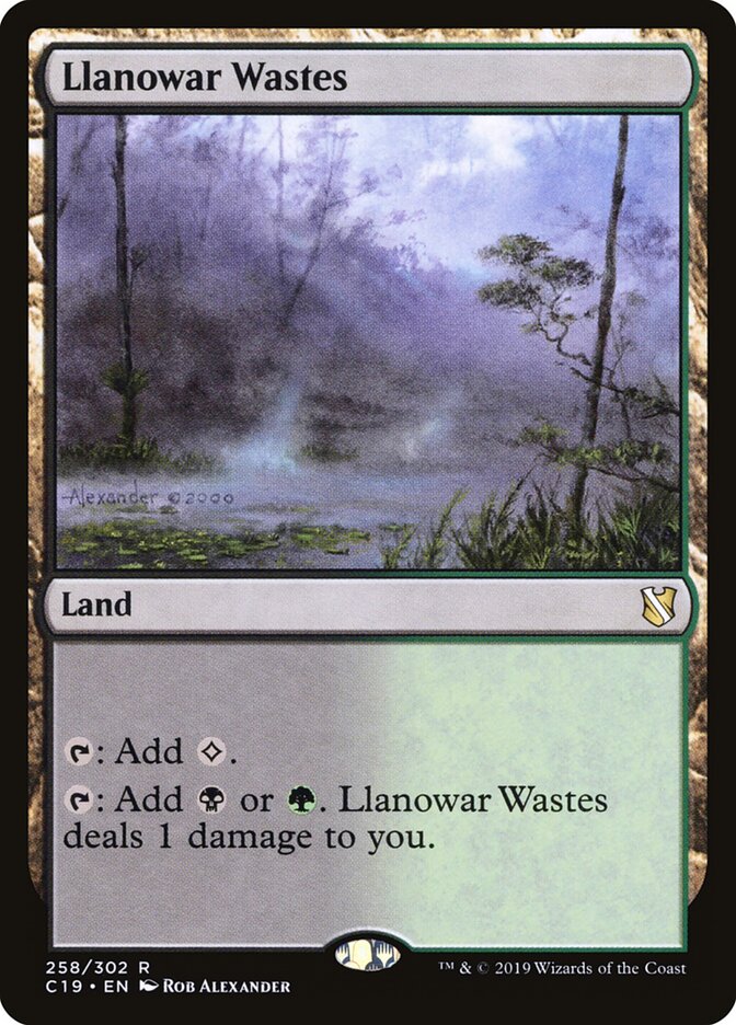 Llanowar Wastes, Commander 2019 · 258/302