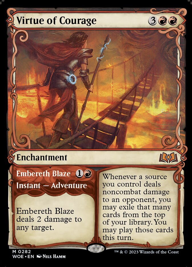 Virtue of Courage // Embereth Blaze, Wilds of Eldraine · 0282